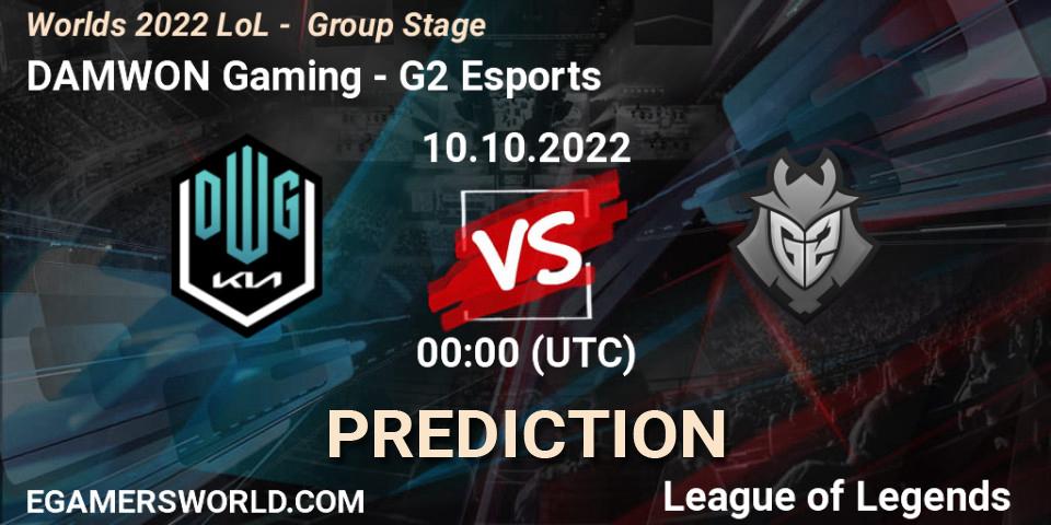 DAMWON Gaming vs G2 Esports: Match Prediction. 14.10.2022 at 21:00, LoL, Worlds 2022 LoL - Group Stage