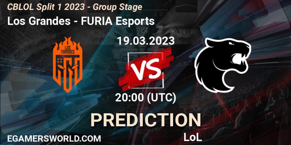 Los Grandes vs FURIA Esports: Match Prediction. 19.03.23, LoL, CBLOL Split 1 2023 - Group Stage