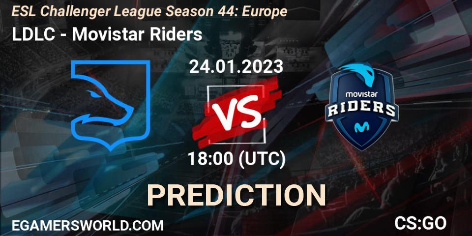 LDLC vs Movistar Riders: Match Prediction. 24.01.23, CS2 (CS:GO), ESL Challenger League Season 44: Europe