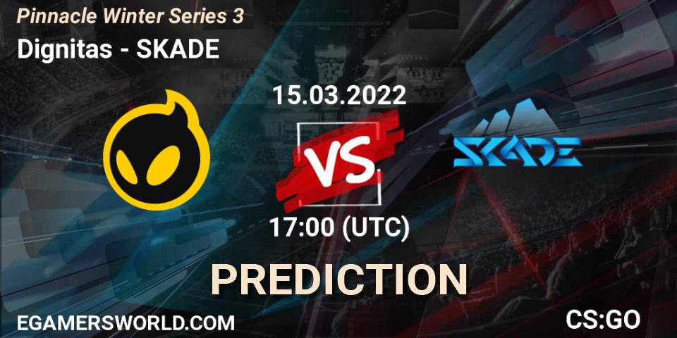 Dignitas vs SKADE: Match Prediction. 15.03.2022 at 17:00, Counter-Strike (CS2), Pinnacle Winter Series 3