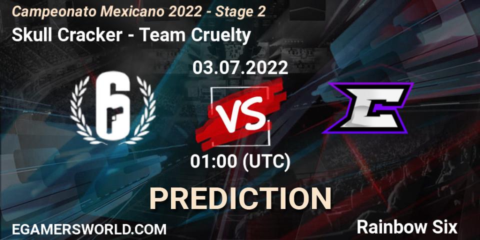Skull Cracker vs Team Cruelty: Match Prediction. 03.07.2022 at 01:00, Rainbow Six, Campeonato Mexicano 2022 - Stage 2