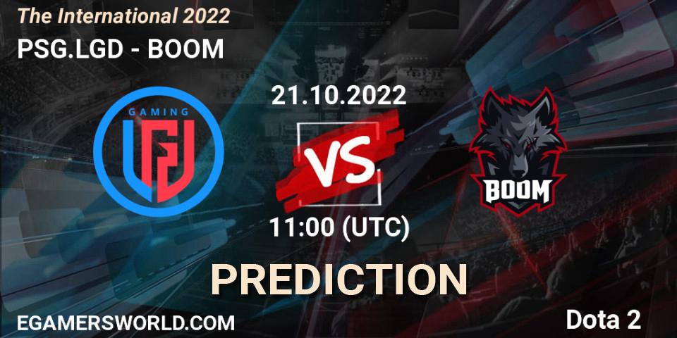 PSG.LGD vs BOOM: Match Prediction. 21.10.2022 at 09:09, Dota 2, The International 2022