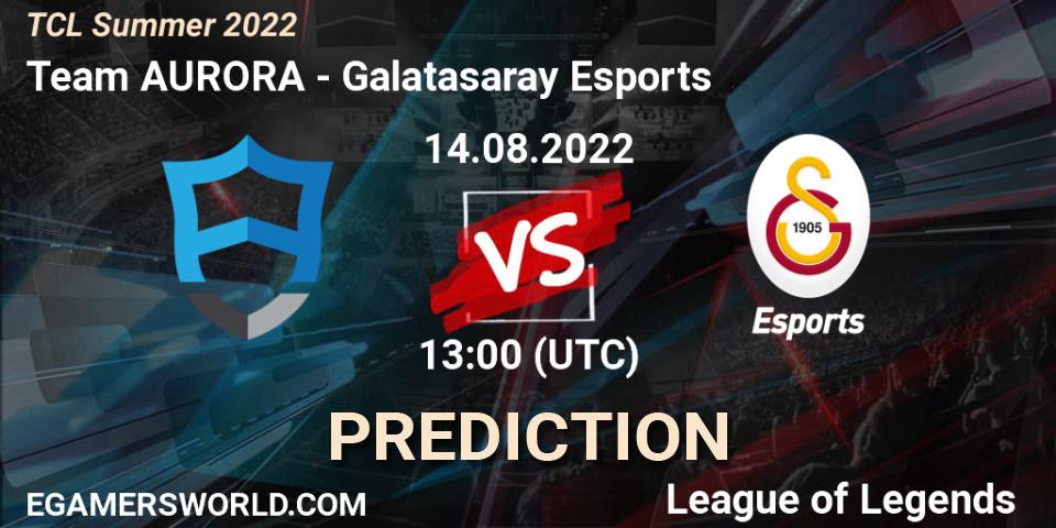 Team AURORA vs Galatasaray Esports: Match Prediction. 13.08.22, LoL, TCL Summer 2022