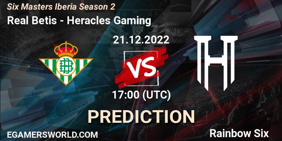 Real Betis vs Heracles Gaming: Match Prediction. 21.12.2022 at 17:00, Rainbow Six, Six Masters Iberia Season 2