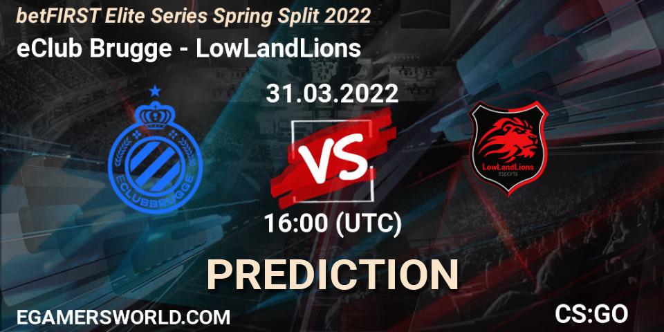 eClub Brugge vs LowLandLions: Match Prediction. 31.03.2022 at 16:00, Counter-Strike (CS2), Elite Series 2022: Spring Split