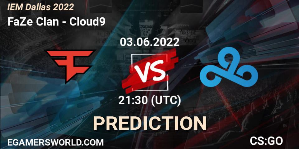 FaZe Clan vs Cloud9: Match Prediction. 03.06.22, CS2 (CS:GO), IEM Dallas 2022