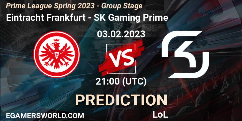 Eintracht Frankfurt vs SK Gaming Prime: Match Prediction. 03.02.23, LoL, Prime League Spring 2023 - Group Stage