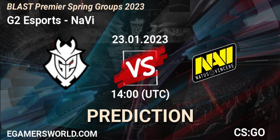 G2 Esports vs NaVi: Match Prediction. 23.01.2023 at 14:00, Counter-Strike (CS2), BLAST Premier Spring Groups 2023