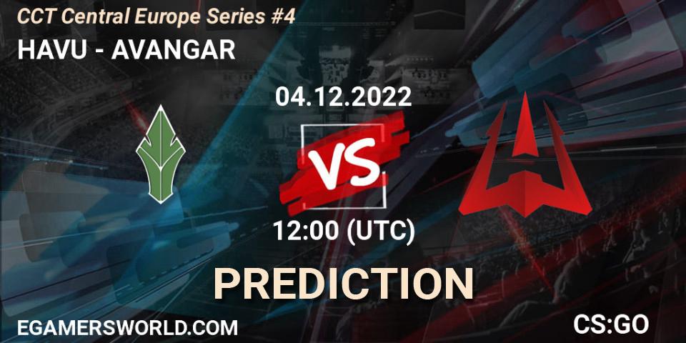 HAVU vs AVANGAR: Match Prediction. 04.12.2022 at 12:00, Counter-Strike (CS2), CCT Central Europe Series #4