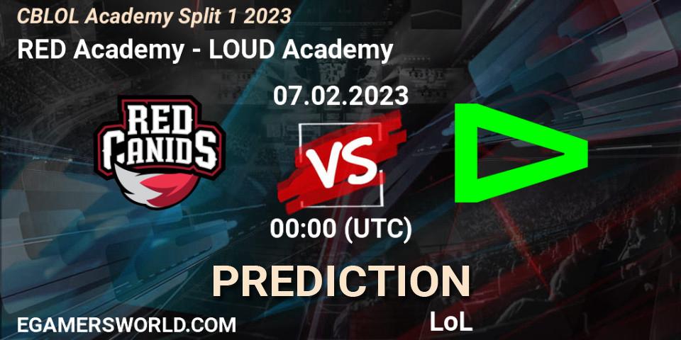 RED Academy vs LOUD Academy: Match Prediction. 07.02.23, LoL, CBLOL Academy Split 1 2023