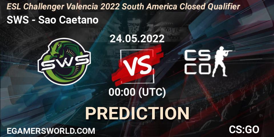 SWS vs Sao Caetano: Match Prediction. 24.05.2022 at 00:00, Counter-Strike (CS2), ESL Challenger Valencia 2022 South America Closed Qualifier