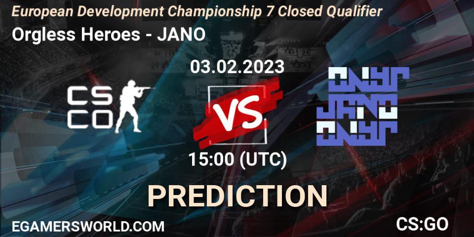 Into The Breach vs JANO: Match Prediction. 03.02.23, CS2 (CS:GO), European Development Championship 7 Closed Qualifier