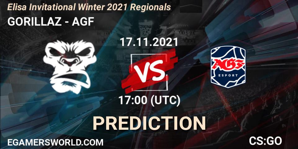 GORILLAZ vs AGF: Match Prediction. 17.11.2021 at 17:00, Counter-Strike (CS2), Elisa Invitational Winter 2021 Regionals