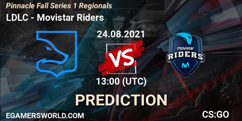 LDLC vs Movistar Riders: Match Prediction. 24.08.21, CS2 (CS:GO), Pinnacle Fall Series 1 Regionals