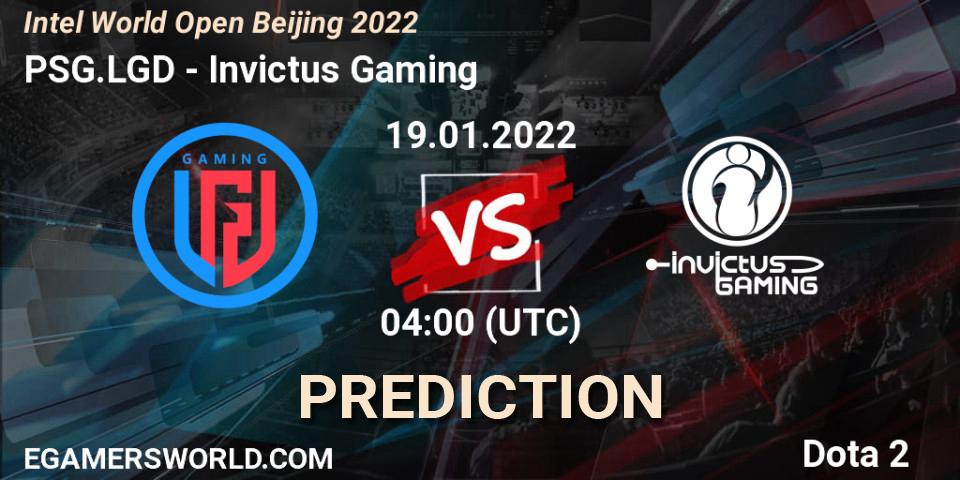 PSG.LGD vs Invictus Gaming: Match Prediction. 19.01.22, Dota 2, Intel World Open Beijing 2022