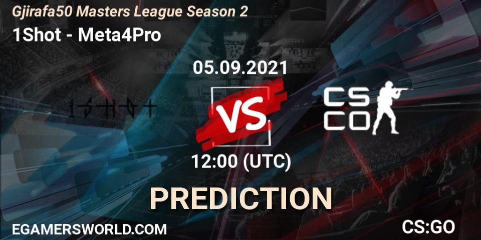 1Shot vs Meta4Pro: Match Prediction. 05.09.2021 at 12:05, Counter-Strike (CS2), Gjirafa50 Masters League Season 2