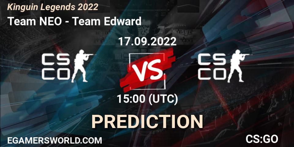 Team NEO vs Team Edward: Match Prediction. 17.09.2022 at 15:10, Counter-Strike (CS2), Kinguin Legends 2022