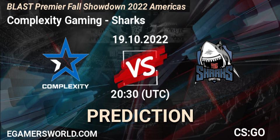Complexity Gaming vs Sharks: Match Prediction. 19.10.22, CS2 (CS:GO), BLAST Premier Fall Showdown 2022 Americas