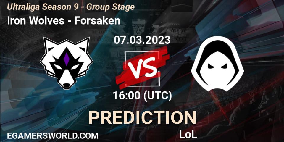 Iron Wolves vs Forsaken: Match Prediction. 07.03.23, LoL, Ultraliga Season 9 - Group Stage