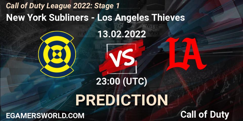 New York Subliners vs Los Angeles Thieves: Match Prediction. 12.02.22, Call of Duty, Call of Duty League 2022: Stage 1