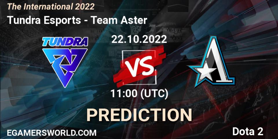 Tundra Esports vs Team Aster: Match Prediction. 22.10.22, Dota 2, The International 2022