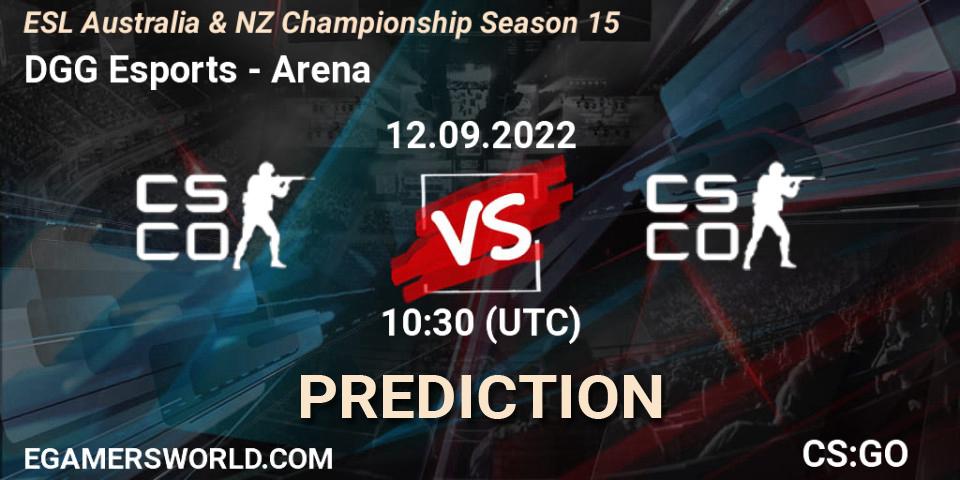 DGG Esports vs Arena Esports: Match Prediction. 12.09.22, CS2 (CS:GO), ESL ANZ Champs Season 15