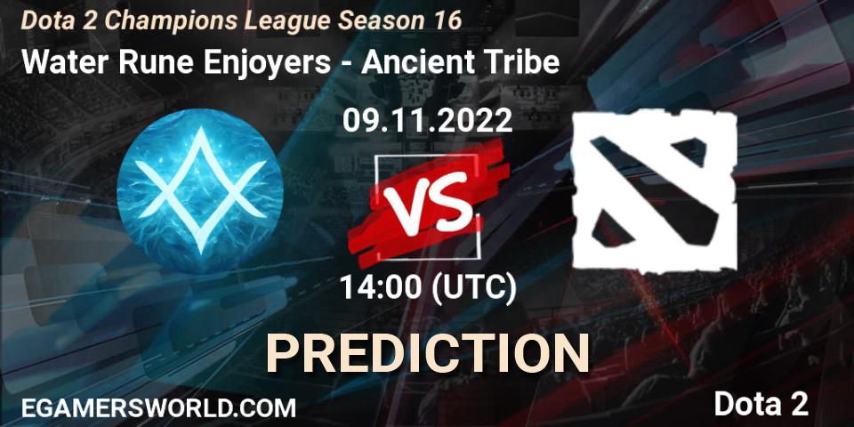 Water Rune Enjoyers vs Ancient Tribe: Match Prediction. 09.11.2022 at 14:02, Dota 2, Dota 2 Champions League Season 16