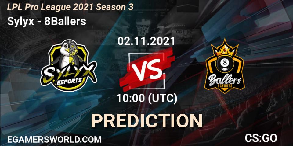 Sylyx vs 8Ballers: Match Prediction. 02.11.2021 at 10:00, Counter-Strike (CS2), LPL Pro League 2021 Season 3