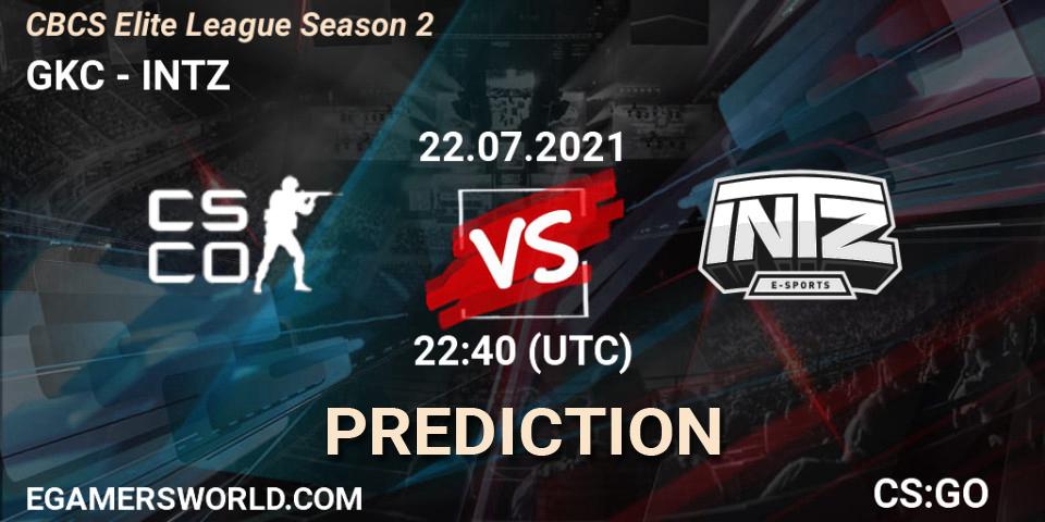GKC vs INTZ: Match Prediction. 22.07.2021 at 22:40, Counter-Strike (CS2), CBCS Elite League Season 2