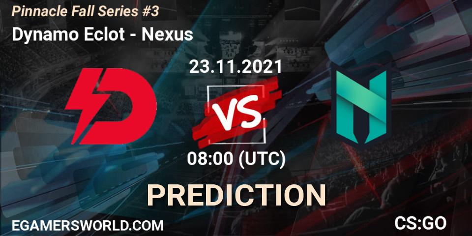 Dynamo Eclot vs Nexus: Match Prediction. 23.11.21, CS2 (CS:GO), Pinnacle Fall Series #3