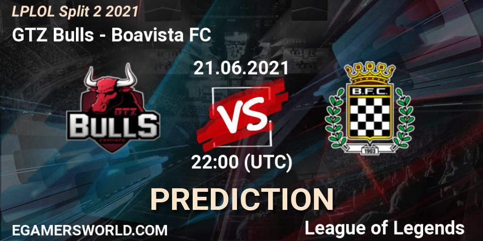 GTZ Bulls vs Boavista FC: Match Prediction. 21.06.2021 at 22:30, LoL, LPLOL Split 2 2021