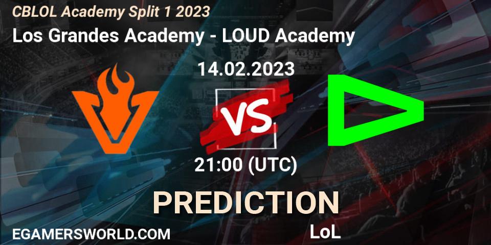 Los Grandes Academy vs LOUD Academy: Match Prediction. 14.02.2023 at 21:00, LoL, CBLOL Academy Split 1 2023