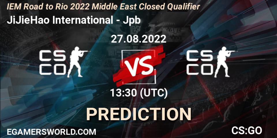 JiJieHao International vs Jpb: Match Prediction. 27.08.2022 at 13:30, Counter-Strike (CS2), IEM Road to Rio 2022 Middle East Closed Qualifier