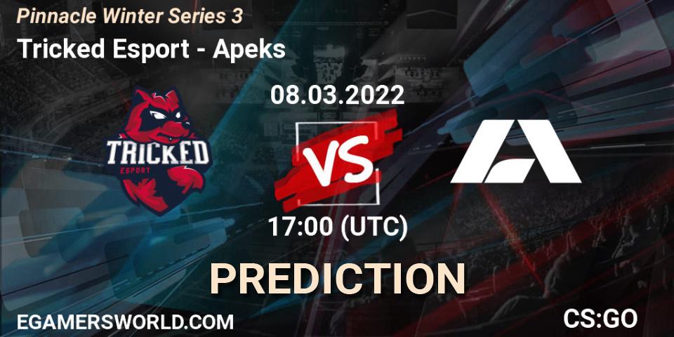 Tricked Esport vs Apeks: Match Prediction. 08.03.2022 at 17:10, Counter-Strike (CS2), Pinnacle Winter Series 3