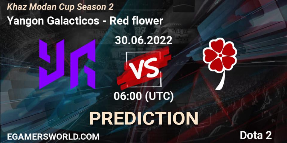 Yangon Galacticos vs Red flower: Match Prediction. 30.06.2022 at 06:13, Dota 2, Khaz Modan Cup Season 2