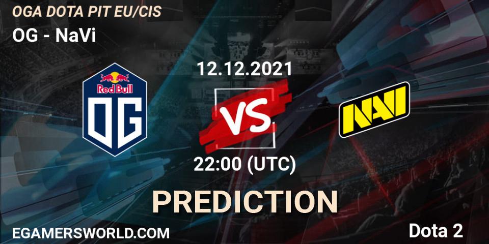 OG vs NaVi: Match Prediction. 13.12.2021 at 11:02, Dota 2, OGA Dota PIT Season 5: Europe/CIS