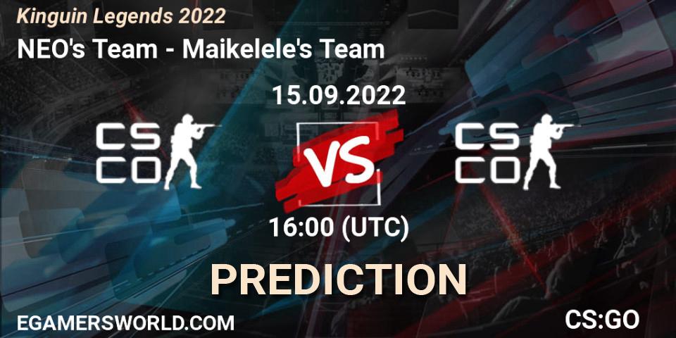 Team NEO vs Team Maikelele: Match Prediction. 15.09.2022 at 15:00, Counter-Strike (CS2), Kinguin Legends 2022