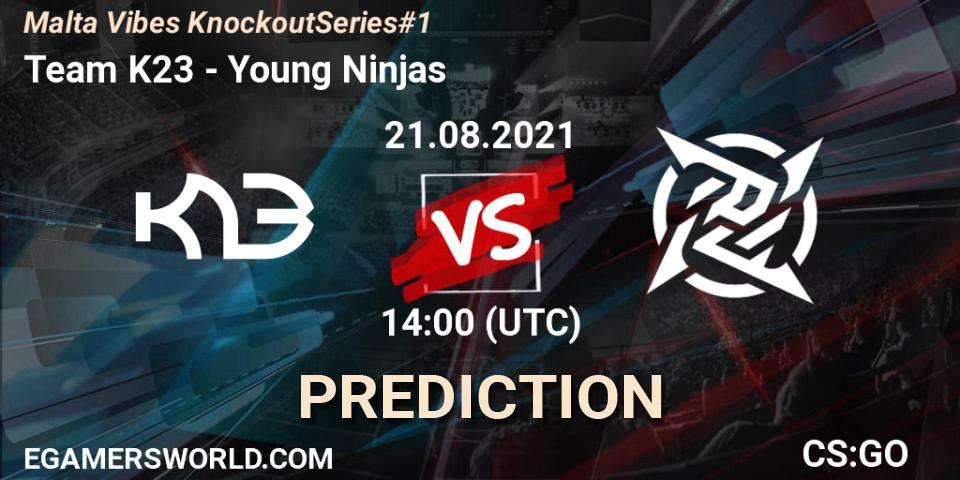 Team K23 vs Young Ninjas: Match Prediction. 21.08.2021 at 14:00, Counter-Strike (CS2), Malta Vibes Knockout Series #1