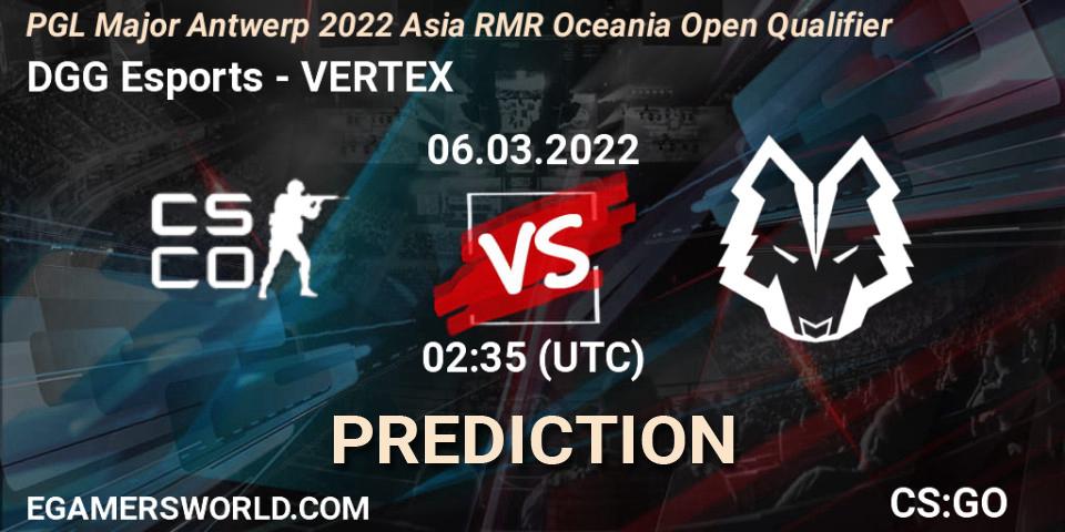 Paradox vs VERTEX: Match Prediction. 06.03.2022 at 02:40, Counter-Strike (CS2), PGL Major Antwerp 2022 Asia RMR Oceania Open Qualifier