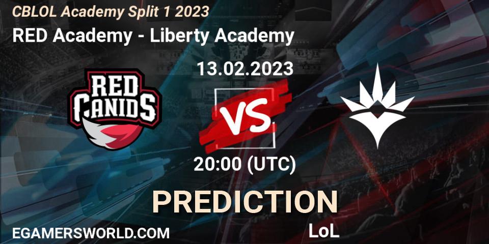 RED Academy vs Liberty Academy: Match Prediction. 13.02.2023 at 20:00, LoL, CBLOL Academy Split 1 2023