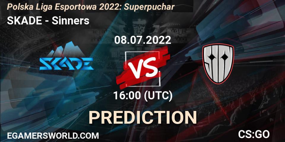 SKADE vs Sinners: Match Prediction. 08.07.2022 at 18:00, Counter-Strike (CS2), Polska Liga Esportowa 2022: Superpuchar