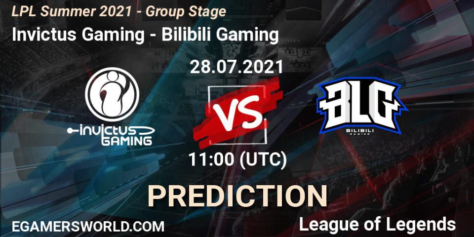 Invictus Gaming vs Bilibili Gaming: Match Prediction. 28.07.2021 at 11:00, LoL, LPL Summer 2021 - Group Stage