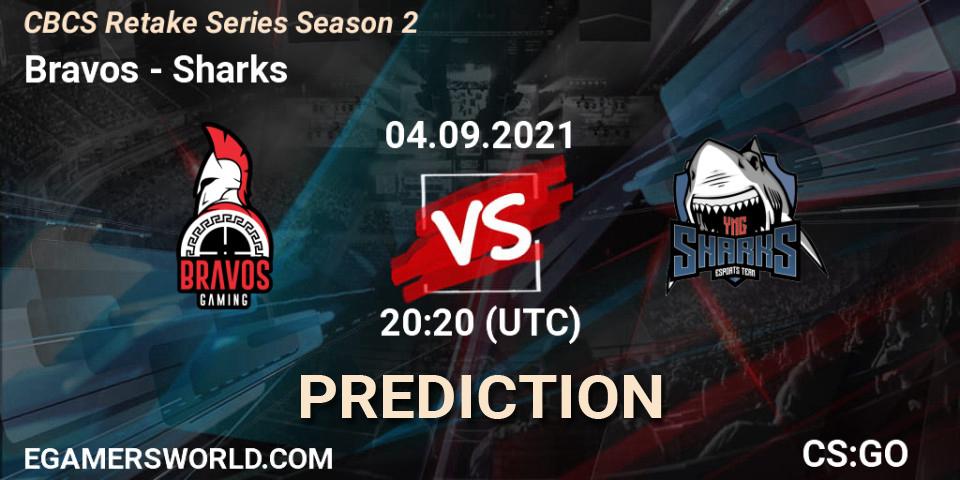Bravos vs Sharks: Match Prediction. 04.09.2021 at 20:10, Counter-Strike (CS2), CBCS Retake Series Season 2