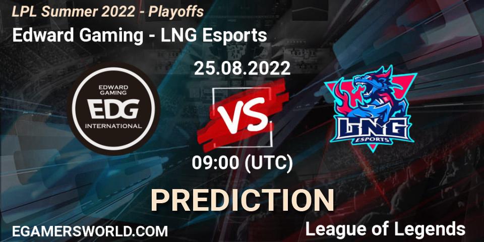 Edward Gaming vs LNG Esports: Match Prediction. 25.08.22, LoL, LPL Summer 2022 - Playoffs