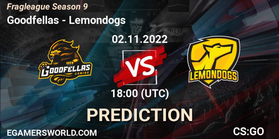 Goodfellas vs Lemondogs: Match Prediction. 02.11.2022 at 18:00, Counter-Strike (CS2), Fragleague Season 9