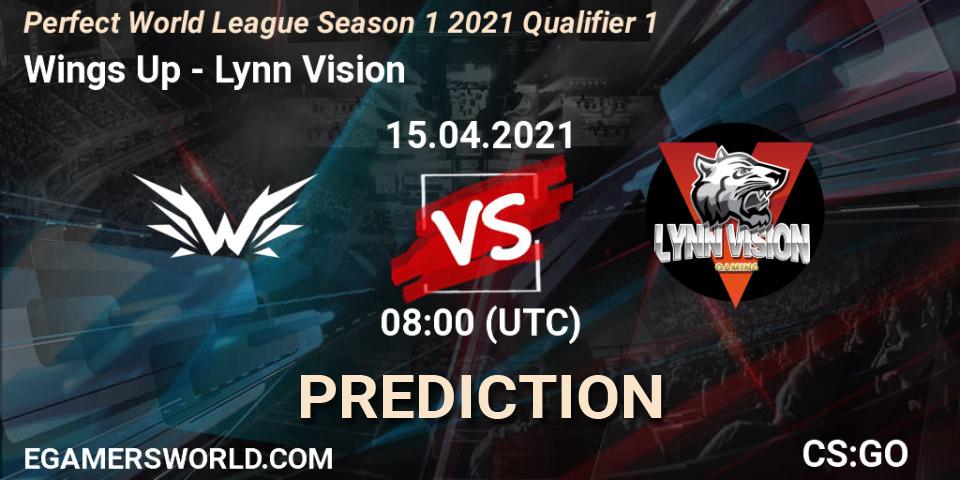 Wings Up vs Team LZ: Match Prediction. 15.04.2021 at 08:10, Counter-Strike (CS2), Perfect World League Season 1 2021 Qualifier 1