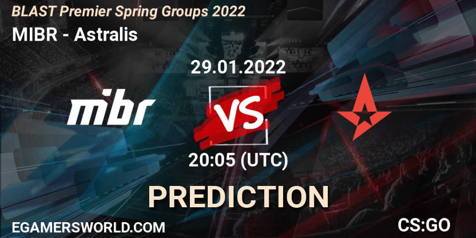 MIBR vs Astralis: Match Prediction. 29.01.22, CS2 (CS:GO), BLAST Premier Spring Groups 2022