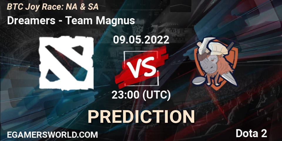 Dreamers vs Team Magnus: Match Prediction. 09.05.2022 at 23:12, Dota 2, BTC Joy Race: NA & SA