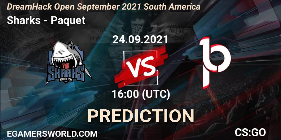Sharks vs Paquetá: Match Prediction. 24.09.21, CS2 (CS:GO), DreamHack Open September 2021 South America