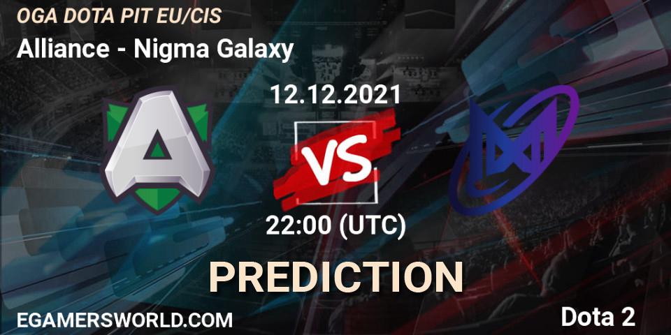 Alliance vs Nigma Galaxy: Match Prediction. 13.12.2021 at 16:53, Dota 2, OGA Dota PIT Season 5: Europe/CIS